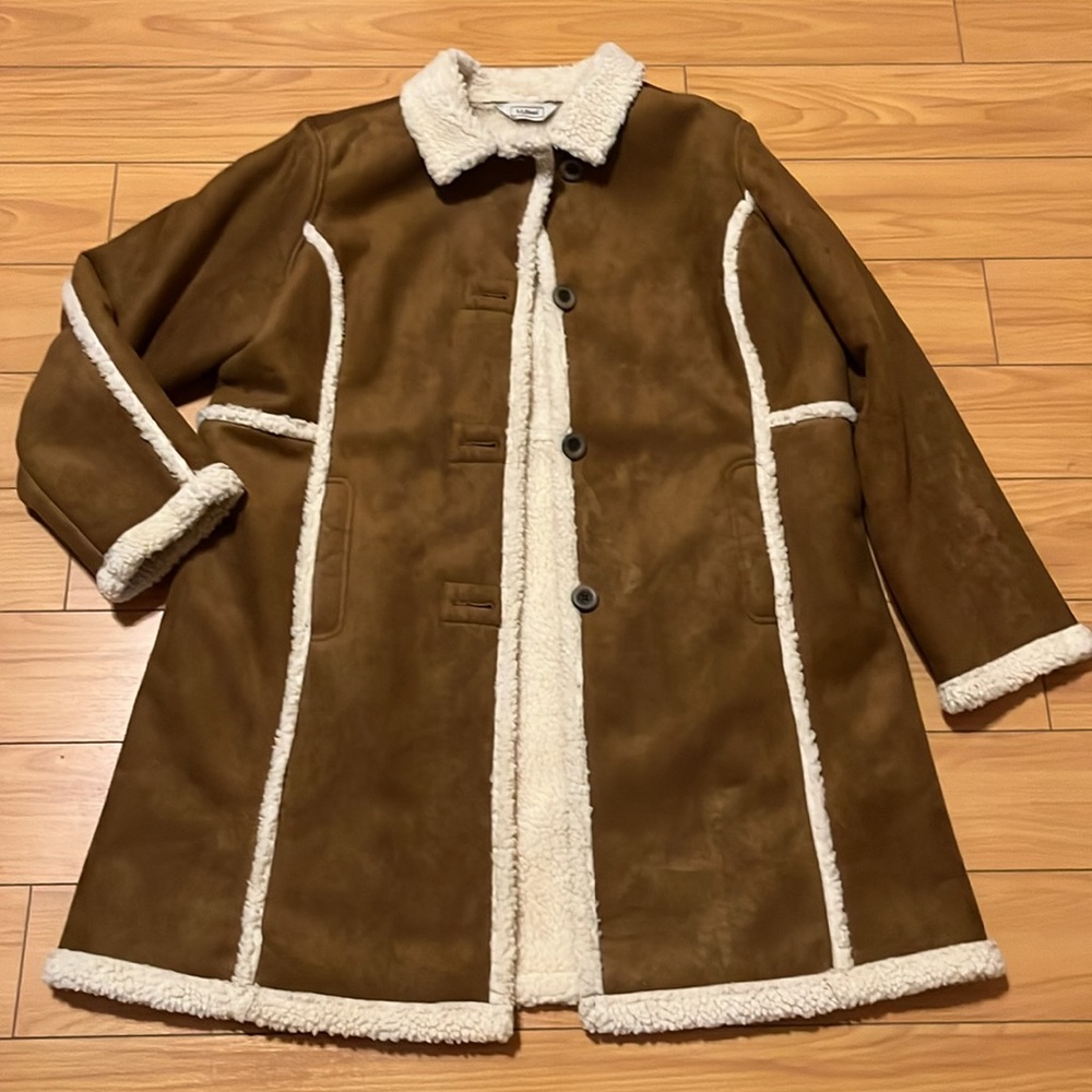 L.L. Bean faux shearling coat / XL
